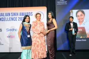 The Hon. Michelle Rowland MP presenting The Young Australian Sikh of the Year award at Australian Sikh Awards for Excellence 2024